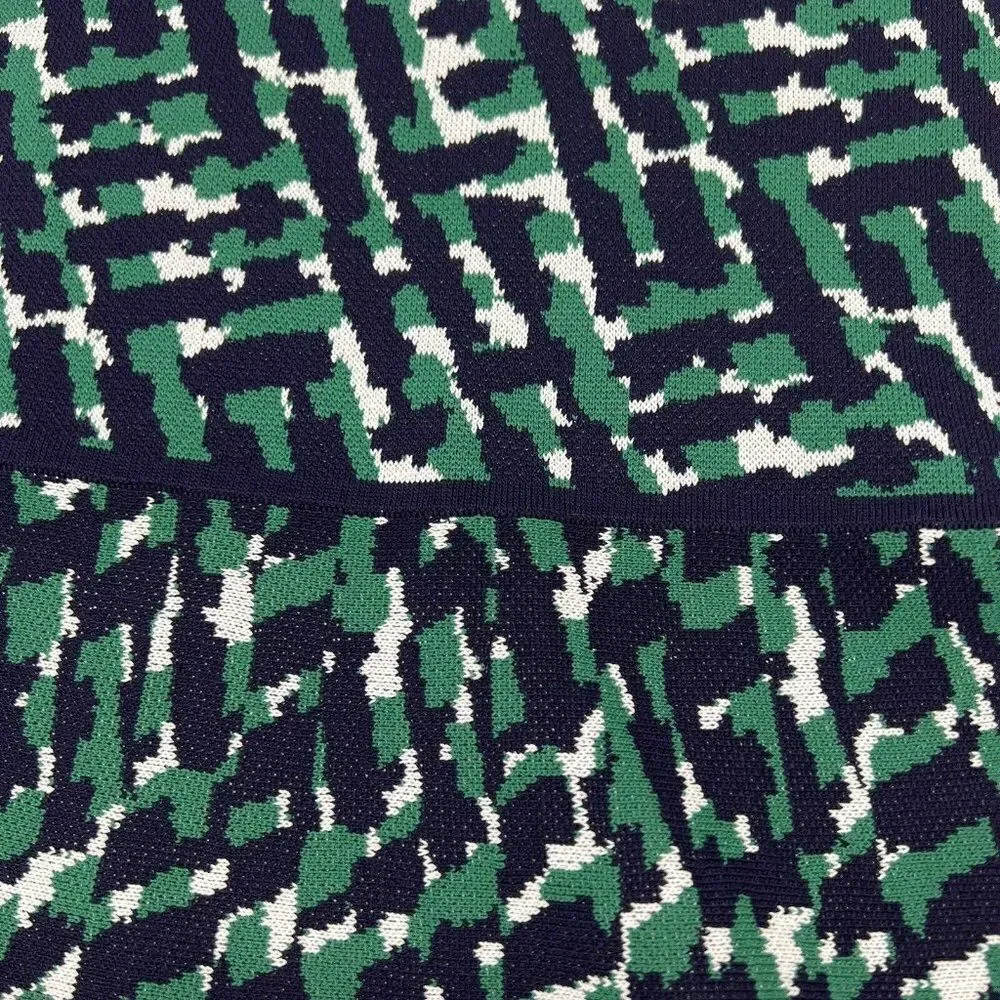 Eliza J Sleeveless Knit Dress Green Blue Fit Flare size Petite M